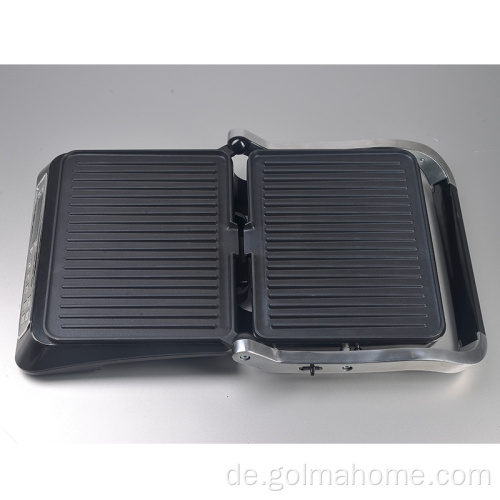 Kontakt Grill-BBQ-Grill-Sandwichpresse Panini-Hersteller mit Aluminiumhebel-LED-Anzeige elektrischer Grill